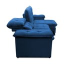 Ver imagem 7 de Sofá Retrátil Reclinável Atenas 2,30m Suede Velut Azul Marinho C/ Molas no Assento - King House