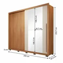 Ver imagem 4 de Guarda-Roupa Casal Ripado 2 Portas 4 Gavetas com Espelho Suburban Yescasa Freijo e Off White