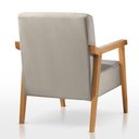 Ver imagem 2 de Kit 2 Poltronas Decorativa Sala Estar Linho Cinza Medio Lia