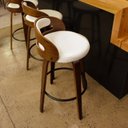 Ver imagem 4 de Kit 2 Banquetas para Cozinha Altas Giratórias Madeira Roma Rivatti
