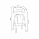 Ver imagem 5 de Kit 2 Banquetas para Cozinha Altas Giratórias Madeira Roma Rivatti