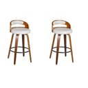 Ver imagem 2 de Kit 2 Banquetas para Cozinha Altas Giratórias Madeira Roma Rivatti