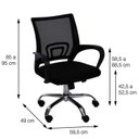 Ver imagem 4 de Kit 4 Cadeiras Escritório Diretor Tela Mesh Tok 3310 Preto