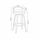 Ver imagem 4 de Kit 4 Banquetas para Cozinha Altas Giratórias Madeira Roma Rivatti Branco