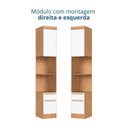 Ver imagem 4 de Guarda-Roupa Modulado 6 Peças Infinity Marrom/Cedro/Branco Line