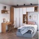 Ver imagem 1 de Guarda-Roupa Modulado 6 Peças Infinity Marrom/Cedro/Branco Line