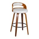 Ver imagem 2 de Kit 5 Banquetas para Cozinha Altas Giratórias Madeira Roma Rivatti