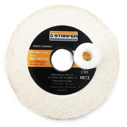 Rebolo Branco Reto de Afiar 6" x 1" Grão 100 - Starfer - 2