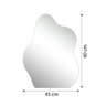 Espelho Orgânico Nuvem Sala Quarto Banheiro 60x45 Grande Lapidado com Suporte Maquiagem Penteadeira - 7
