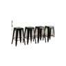 Banqueta Tolix Iron Aço Carbono Industrial - Preto - 5