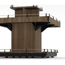 Ver imagem 3 de Fruteira Central Premium 125x125 cm Nogal Málaga FCPR1250 - Refrimate