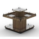 Ver imagem 2 de Fruteira Central Premium 125x125 cm Nogal Málaga FCPR1250 - Refrimate