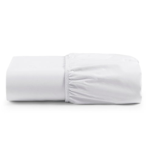 Lençol Unique Avulso de Baixo Casal Padrão com Elástico Micro Percal 400 Fios - Branco