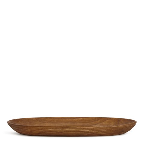 Centro de Mesa Decorativo Oval em Madeira 50cm 18579 Mart