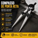 Ver imagem 5 de Compasso Profissional Aco Ponta Reta 8 Polegadas Medidor Mecanico 200mm Desenho Artistico Estudos In