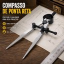 Ver imagem 2 de Compasso Profissional Aco Ponta Reta 8 Polegadas Medidor Mecanico 200mm Desenho Artistico Estudos In