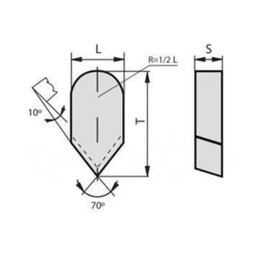 Pastilha de Solda Metal Duro - Tipo E12 - Classe K10 - 3