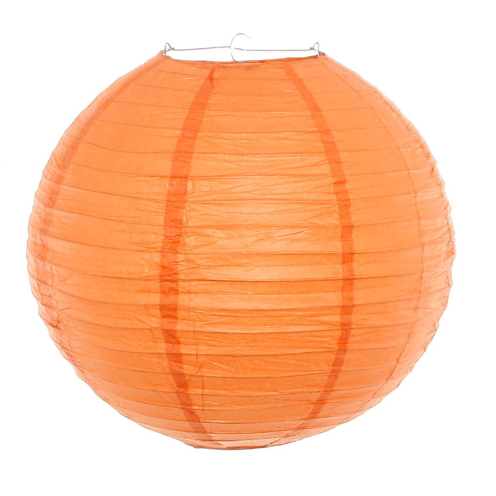 Luminária Japonesa Papel 40 cm Laranja MadeiraMadeira