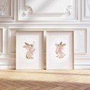 Ver imagem 2 de Kit 2 Quadros Decorativos Infantil Coelhinho Dos Sonhos Quarto Bebê Menina NO1