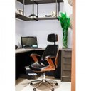 Ver imagem 5 de Kit 2 Cadeiras de Escritório Presidente Giratória com Apoia Cabeça Office Lisboa