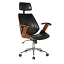 Ver imagem 2 de Kit 2 Cadeiras de Escritório Presidente Giratória com Apoia Cabeça Office Lisboa