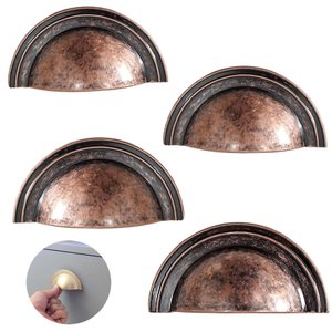 Puxador Concha Grenade Cobre Velho Torralba 64mm 4 Unidades