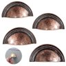 Puxador Concha Grenade Cobre Velho Torralba 64mm 4 Unidades - 1