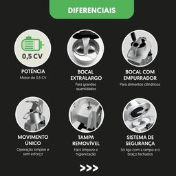Processador de Alimentos Profissional com 7 Discos 203mm Pa-7 Pro Bivolt - Skymsen - 6
