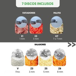 Processador de Alimentos Profissional com 7 Discos 203mm Pa-7 Pro Bivolt - Skymsen - 8