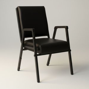 Poltrona para Auditório Hotel Igreja Restaurante Eventos com Reforço Empilhável Cor Preto