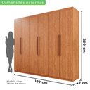Ver imagem 5 de Guarda-roupa Casal 6 Portas 4 Gavetas Atlanta 100% MDF