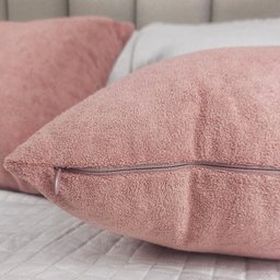 Kit 2 Capas para Almofada em Bouclé Quadrada Várias Cores Cor:rose - 6