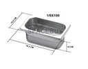 Ver imagem 2 de Cuba Gastronômica em Inox Gn 1/9x100 mm 900 ml + Tampa 1/9 Inox sem Abertura Originais Zahav 1/9x100