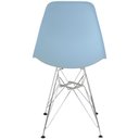 Ver imagem 5 de Kit 4 Cadeiras Charles Eames Eiffel Base Metal Cromado Azul Clara