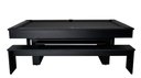 Ver imagem 2 de Mesa de Sinuca e Jantar com 2 Bancos - 2,20x1,20 - Preto