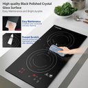 Ver imagem 6 de Amzchef Cooktop de Indução 2 Bocas com Plug 1800w, 9 Níveis de Potência