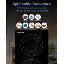 Ver imagem 3 de Amzchef Cooktop de Indução 2 Bocas com Plug 1800w, 9 Níveis de Potência