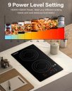Ver imagem 4 de Amzchef Cooktop de Indução 2 Bocas com Plug 1800w, 9 Níveis de Potência