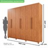 Guarda-roupa Casal 6 Portas 4 Gavetas com Pés Atlanta 100% MDF - 5