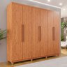 Guarda-roupa Casal 6 Portas 4 Gavetas com Pés Atlanta 100% MDF - 1