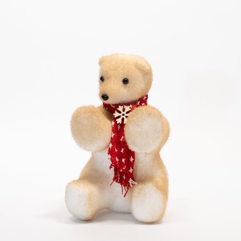 Enfeite Urso Pendente Decoração Natal em Isopor 18cm