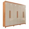 Guarda-roupa Casal 6 Portas 4 Gavetas com Pés Atlanta 100% MDF - 2