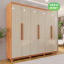 Ver imagem 7 de Guarda-roupa Casal 6 Portas 4 Gavetas com Pés Atlanta 100% MDF