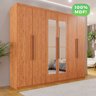Guarda-roupa Casal 6 Portas 4 Gavetas com Espelho Atlanta 100% MDF - 7
