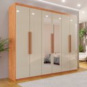 Ver imagem 1 de Guarda-roupa Casal 6 Portas 4 Gavetas com Espelho Atlanta 100% MDF
