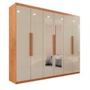 Ver imagem 2 de Guarda-roupa Casal 6 Portas 4 Gavetas com Espelho Atlanta 100% MDF