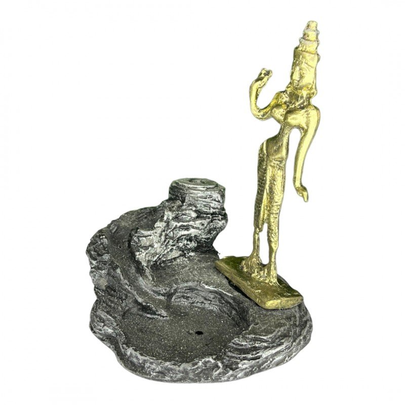 Incensário Cascata Parvath Shiva Buda Ganesha- Escolha a Cor:parvath Metal Cone 12 Cm - 3