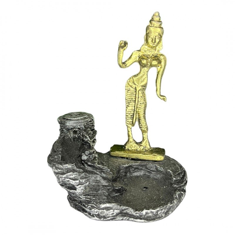 Incensário Cascata Parvath Shiva Buda Ganesha- Escolha a Cor:parvath Metal Cone 12 Cm - 1