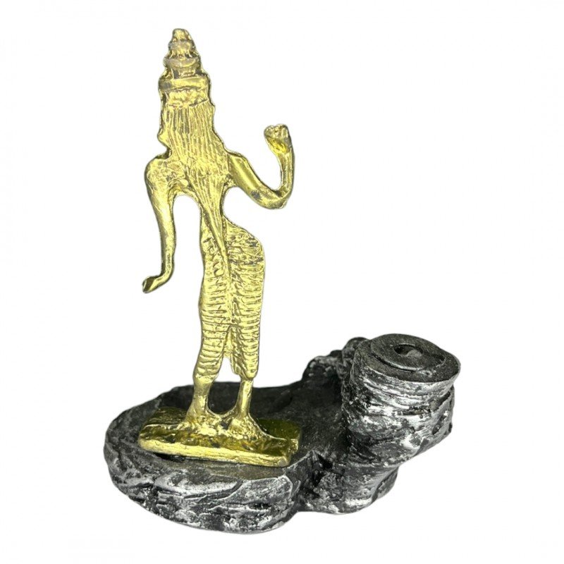 Incensário Cascata Parvath Shiva Buda Ganesha- Escolha a Cor:parvath Metal Cone 12 Cm - 4