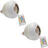 Kit C/2 Lâmpada Caixa de Som Bluetooth Rgb com Controle Remoto Recarregável Musical - 1